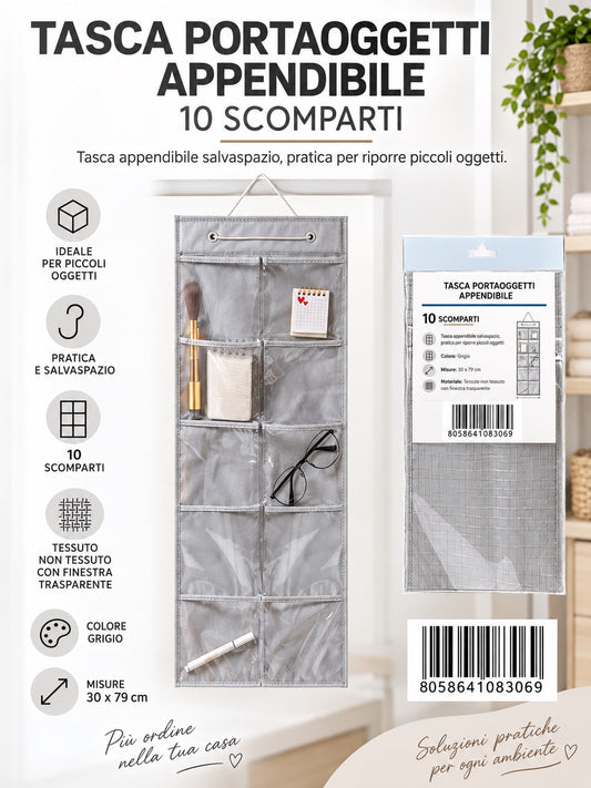 08306 Linea Grigia Tasca Portaoggetti Appendibile 30*79Cm 1/6 Ct120