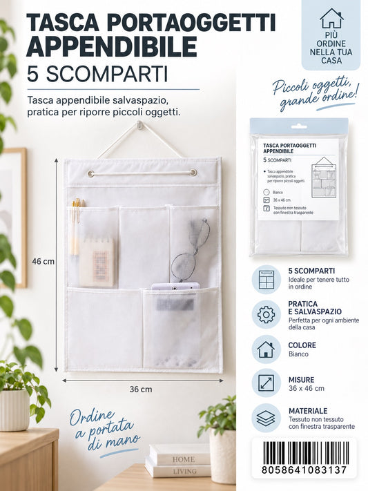 08313 Linea Bianca Tasca Portaoggetti Appendibile 36*46Cm 1/6 Ct120