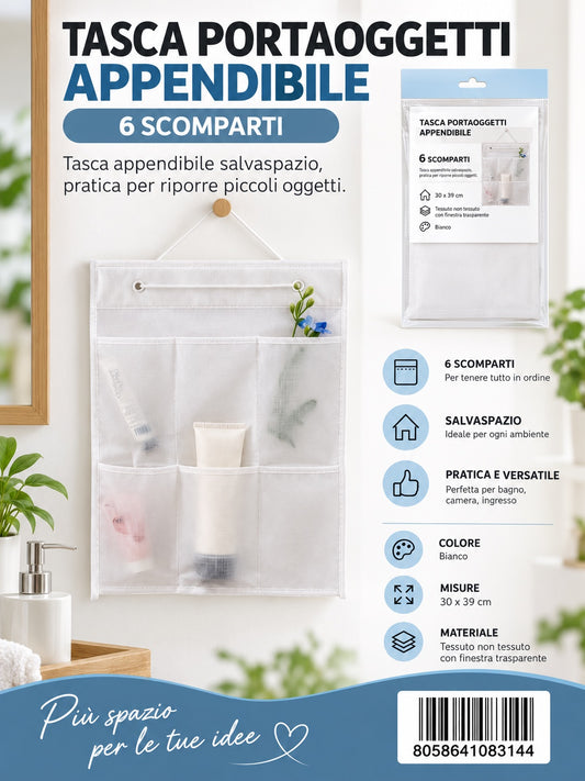 08314 Linea Bianca Tasca Portaoggetti Appendibile 30*39Cm 1/6 Ct120