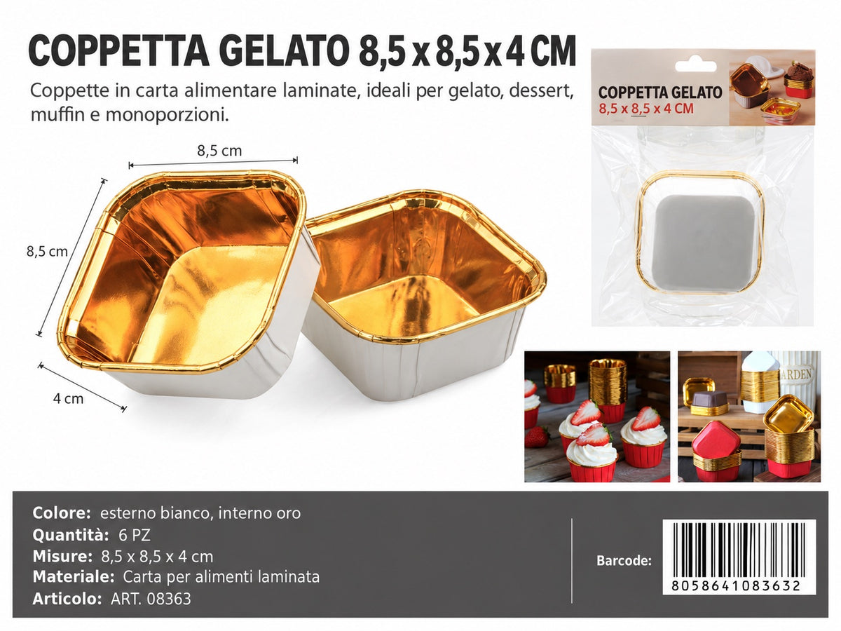 08363 Coppetta Gelato 8,5*8,5*4Cm
