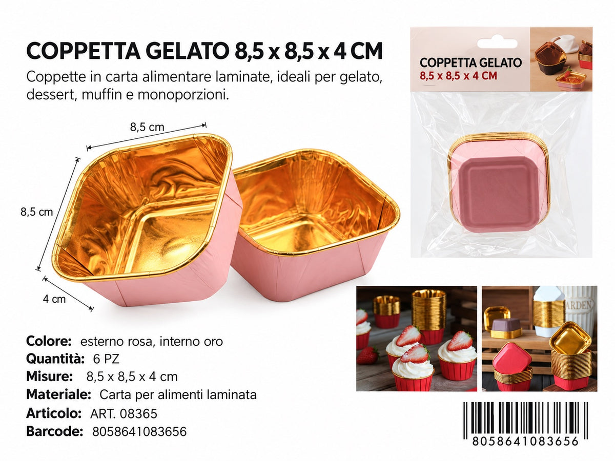 08367 Coppetta Gelato 8,5*8,5*4Cm