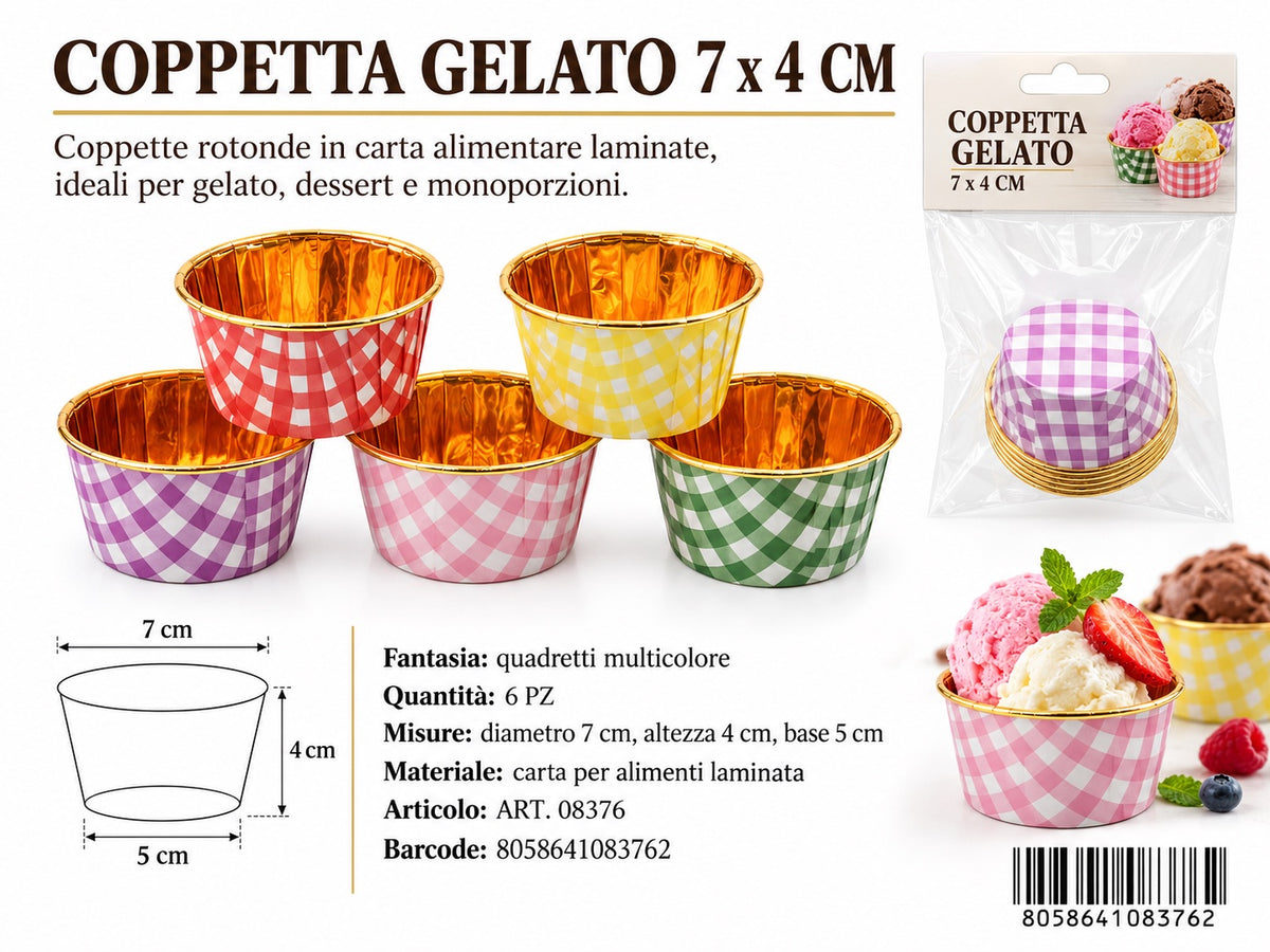08376 Coppetta Gelato 7*4Cm