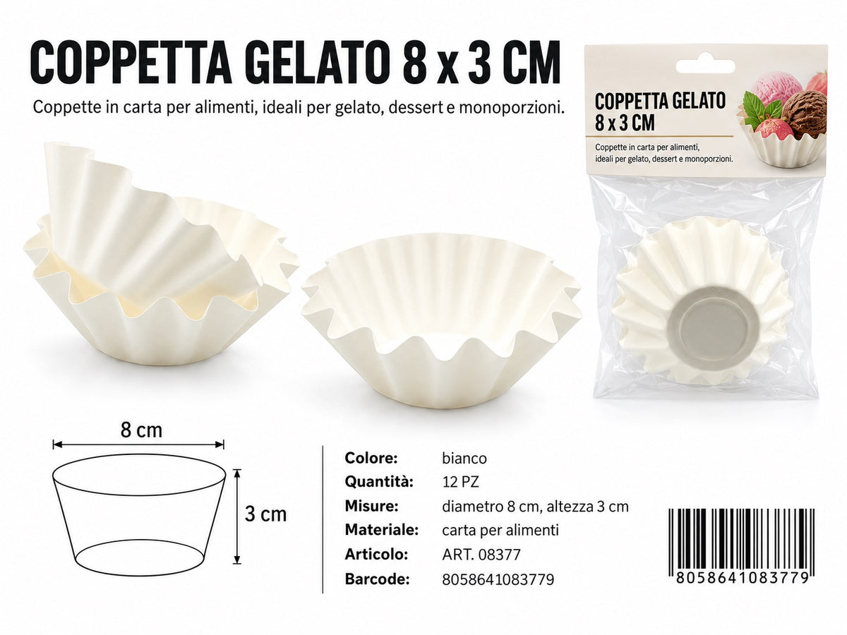 08377 Coppetta Gelato 8*3Cm