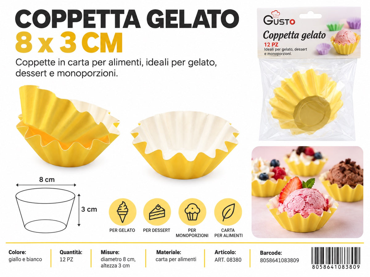 08380 Coppetta Gelato 8*3Cm