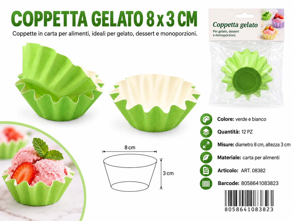 08382 Coppetta Gelato 8*3Cm