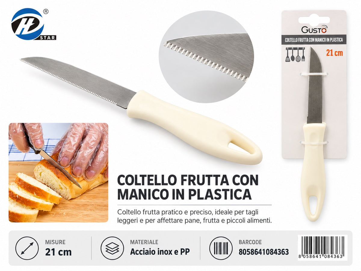 08436 Coltello Frutta Con Manico In Plastica