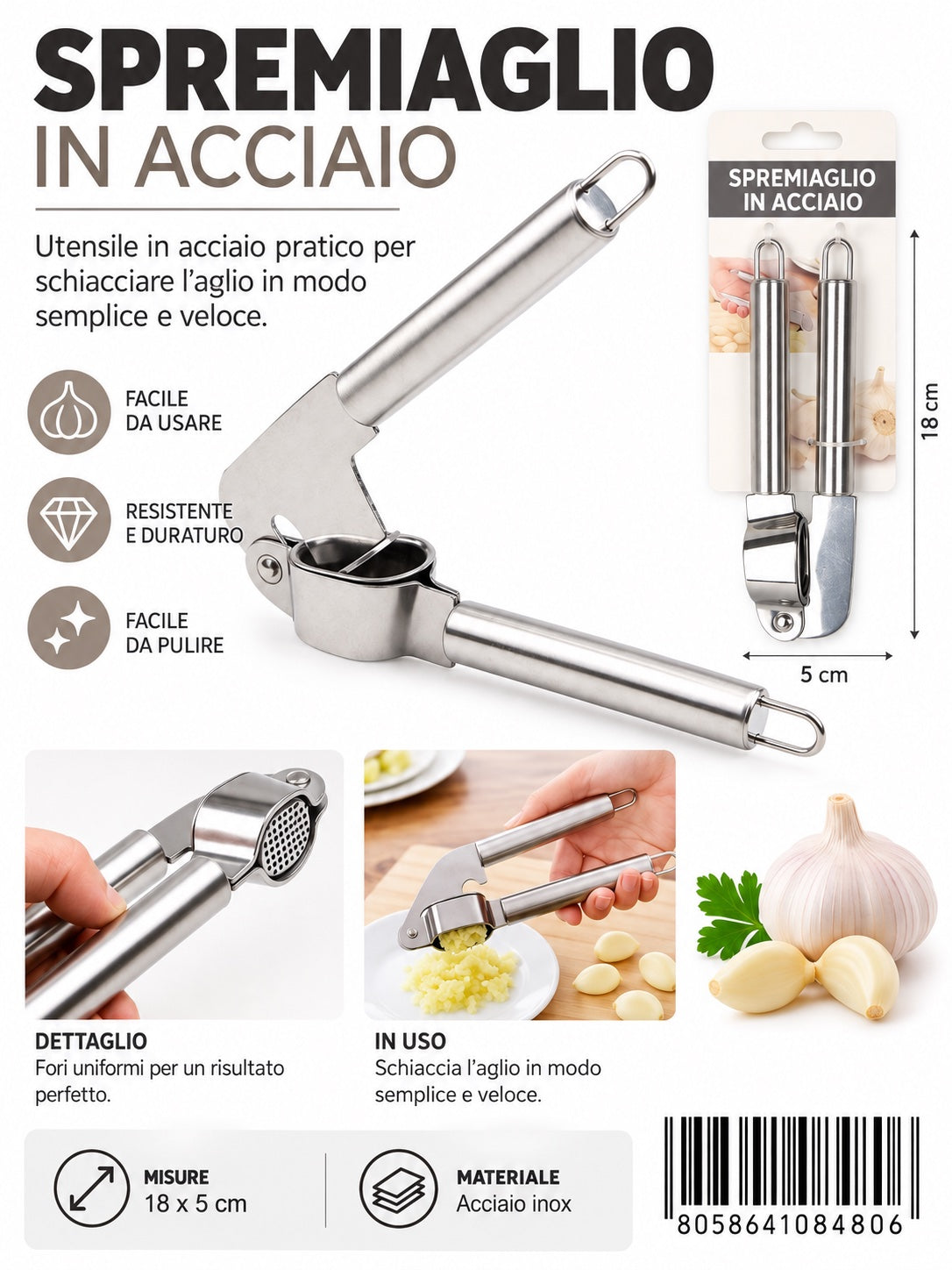 08480 Spremiaglio In Acciaio
