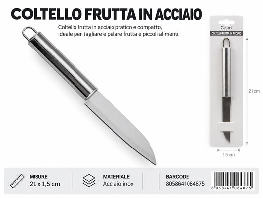 08487 Coltello Frutta In Acciaio