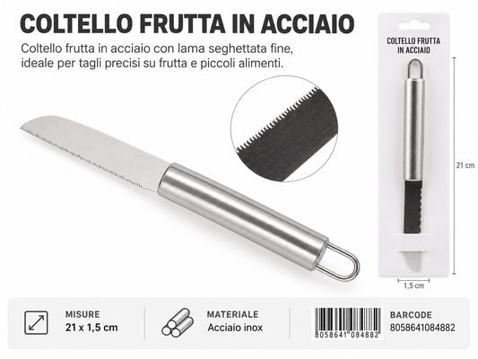 08488 Coltello Frutta In Acciaio