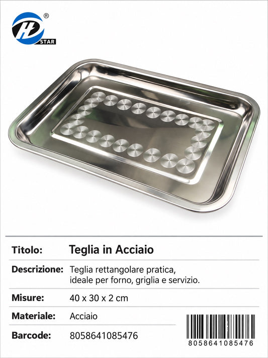 08547 Teglia in Acciaio 40x30cm