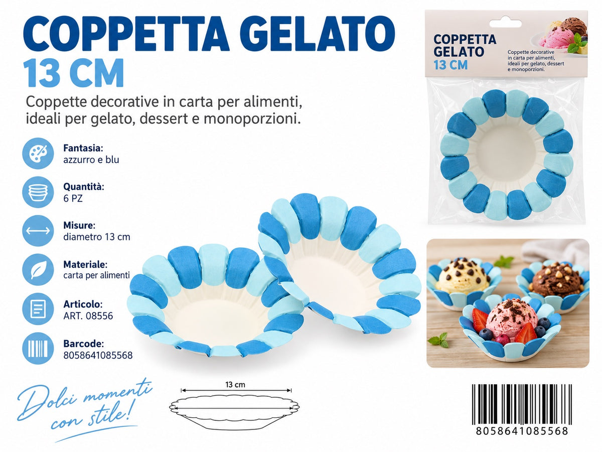 08556 Coppetta Gelato 13Cm 6Pz