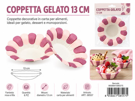 08557 Coppetta Gelato 13Cm 6Pz