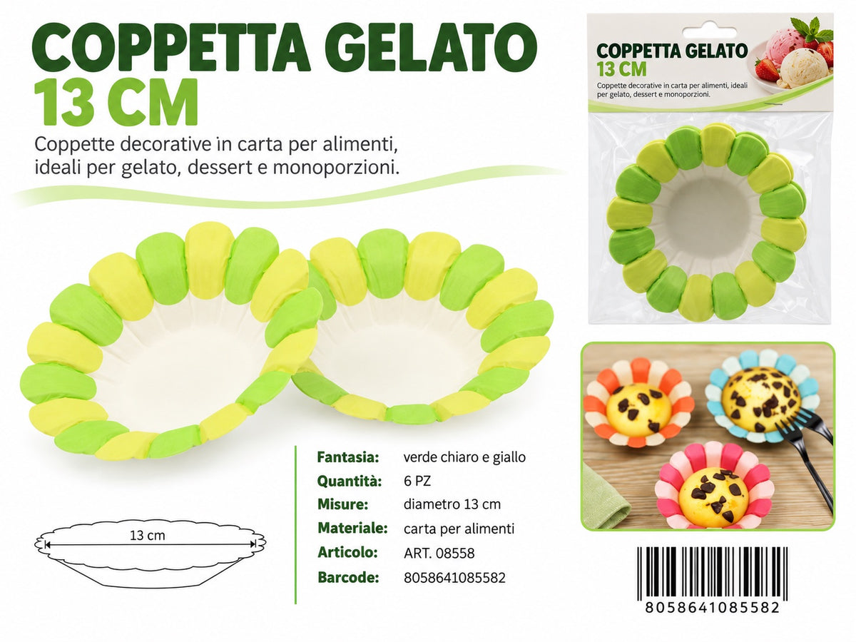 08558 Coppetta Gelato 13Cm 6Pz
