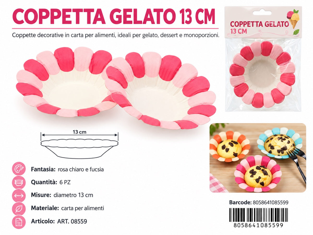 08559 Coppetta Gelato 13Cm 6Pz