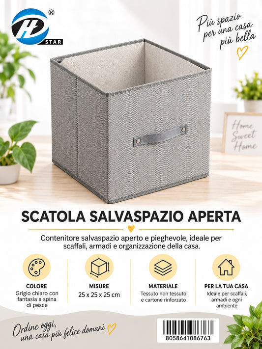 08676 C.Scatola Guardaroba Senza Coperchio 25*25*25Cm Ct24