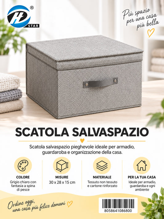 08680 C.Scatola Guardaroba Con Coperchio 30*28*15Cm Ct24
