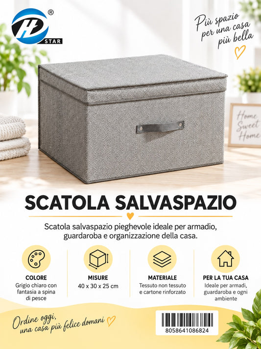 08682 C.Scatola Guardaroba Con Coperchio 40*30*25Cm Ct24