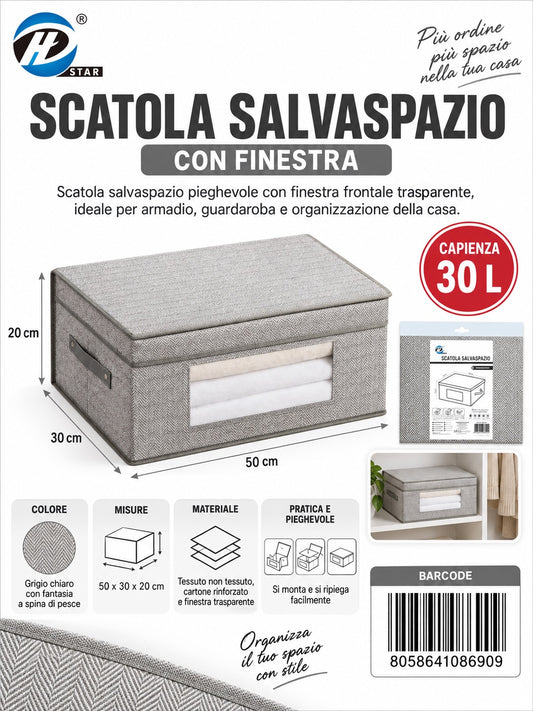 08690 C.Scatola Guardaroba Con Finestra 50*30*20Cm Ct12