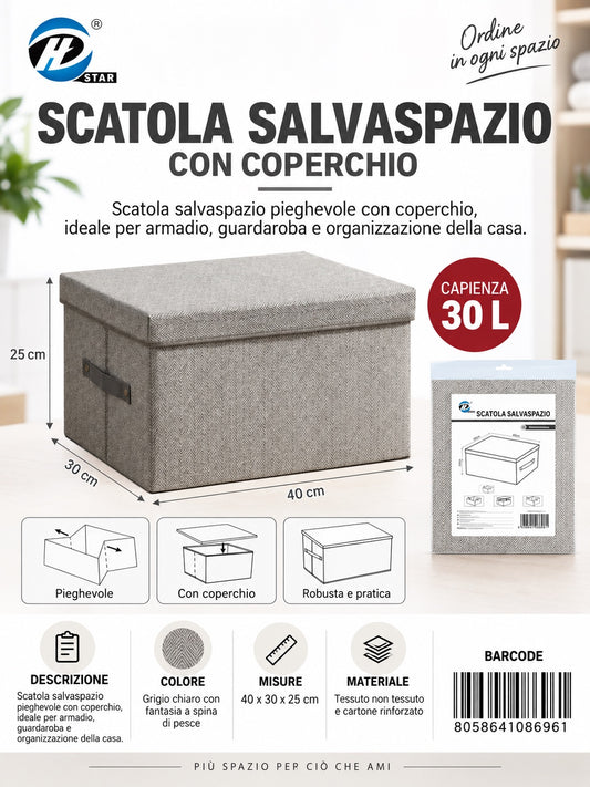 08696 C.Scatola Guardaroba Senza Coperchio 40*30*25Cm Ct24