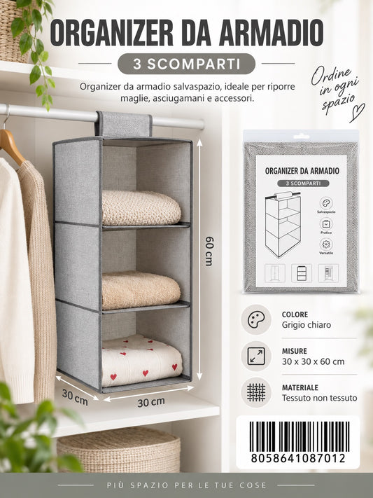 08701 C.Organizer Da Armadio 30*30*60Cm Ct24