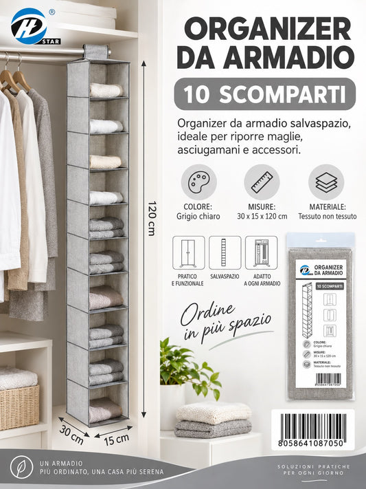 08705 C.Organizer Da Armadio 15*30*120Cm Ct24