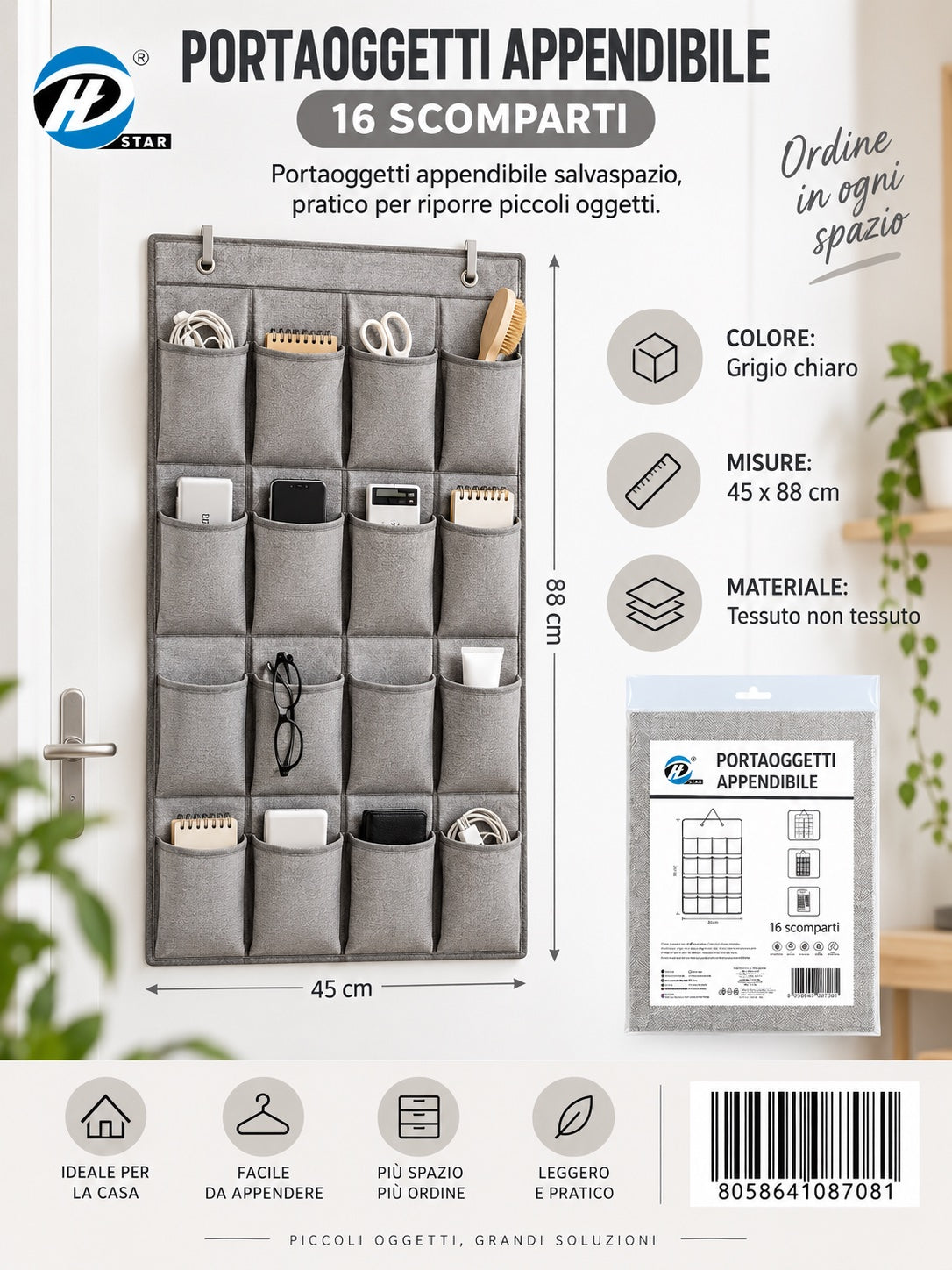 08708 C.Portaoggetti 16Posti 88*45Cm 1/6 Ct60