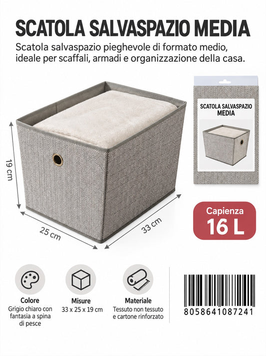 08724 C.Scatola Salvaspazio 25*33*19Cm 1/6 Ct48