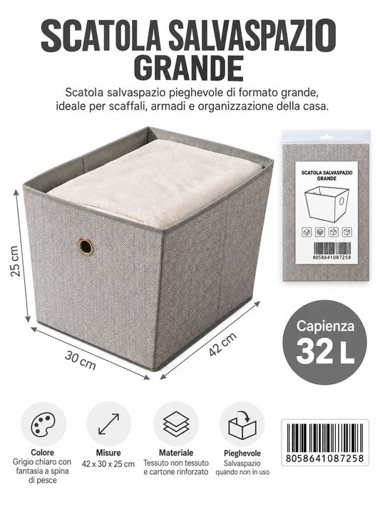 08725 C.Scatola Salvaspazio 30*42*25Cm 1/6 Ct48
