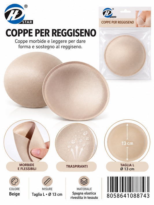 08874 Coppe Per Reggiseno L 13*13Cm 1/12 Ct240