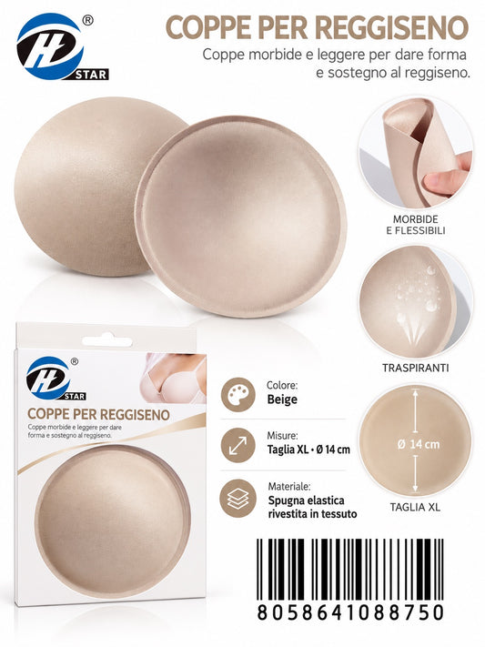08875 Coppe Per Reggiseno Xl 14*14Cm 1/12 Ct240