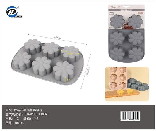 08916 Stampo In Silicone Da 6 Fiori