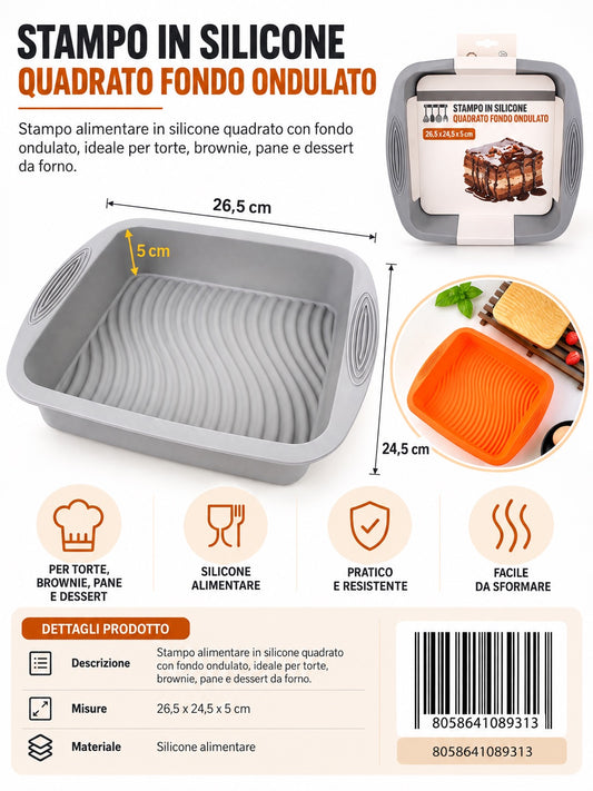 08931 Stampo In Silicone 26.5*24.5*5Cm