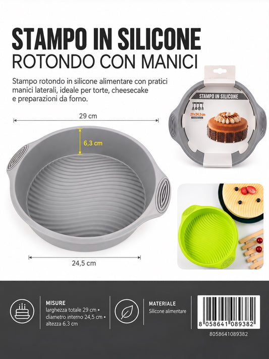 08938 Stampo In Silicone Rotondo 29*24.5*6.3Cm