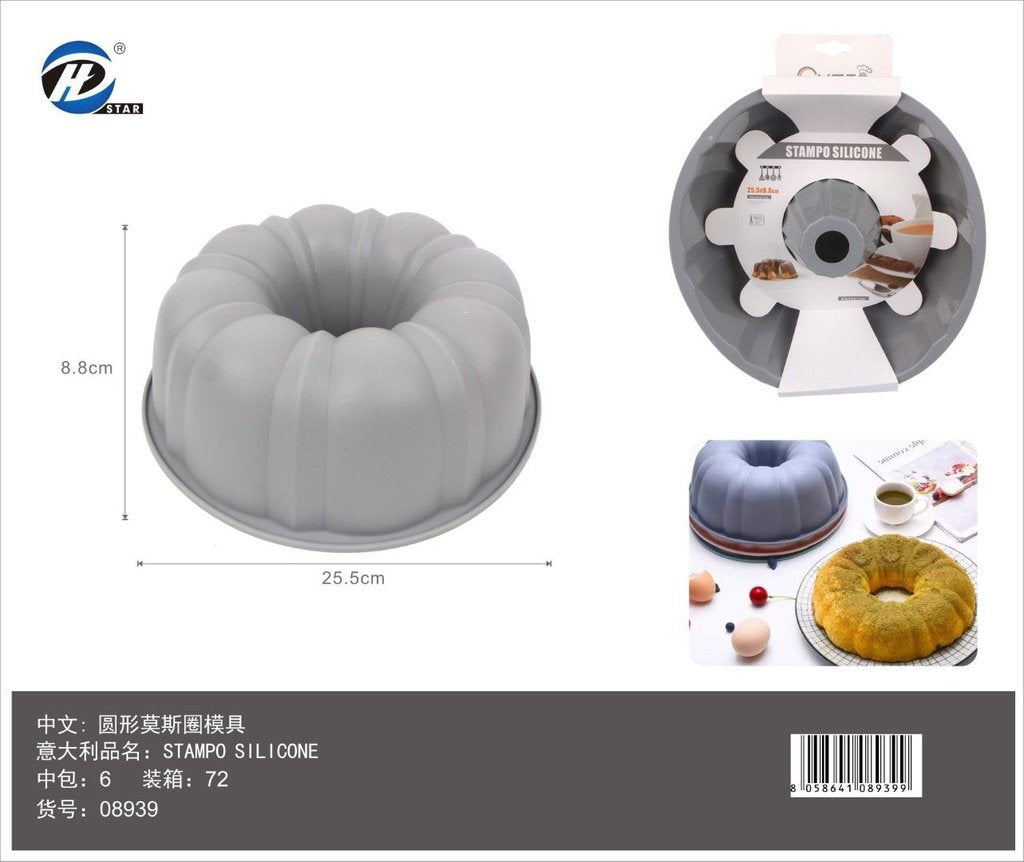 08939 Stampo In Silicone Ciambella Rotondo