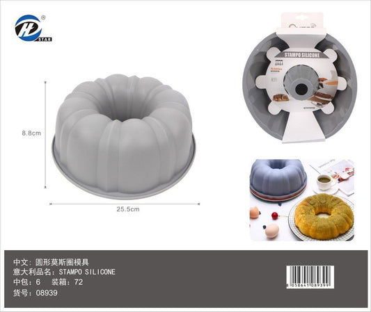 08939 Stampo In Silicone Ciambella Rotondo