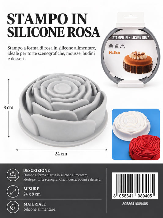 08940 Stampo In Silicone Fiore 24*8Cm
