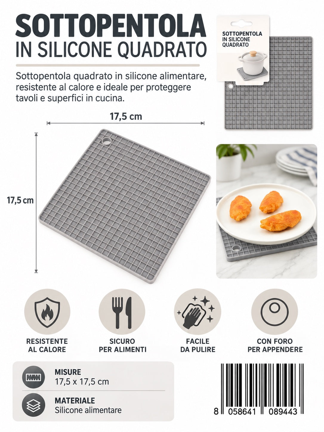 08944 Sottopentola In Silicone