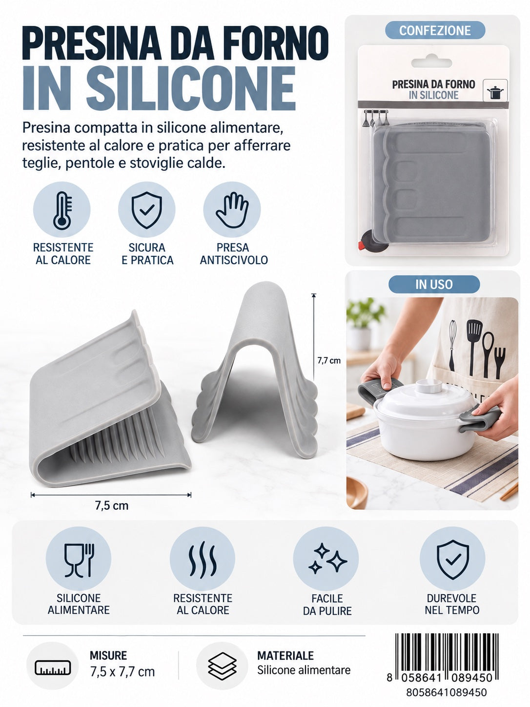08945 Presina Da Forno In Silicone