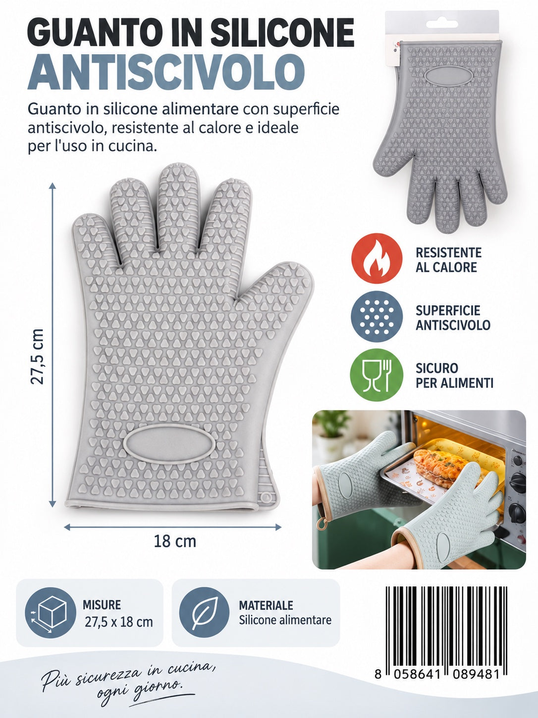 08948 Guanto In Silicone