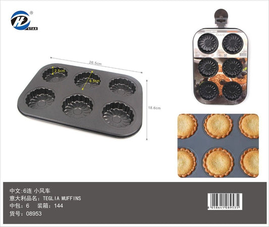 08953 Teglia Muffins Da 6