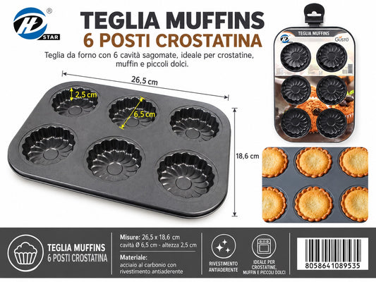 08953 Teglia Muffins Da 6