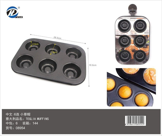 08954 Teglia Muffins Da 6