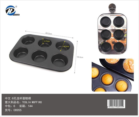 08955 Teglia Muffins Da 6