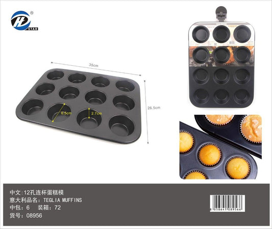 08956 Teglia Muffins Da 12