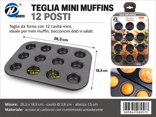 08957 Teglia Muffins Da 12