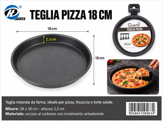 08963 Teglia Da Forno Rotondo 18Cm H2,3Cm