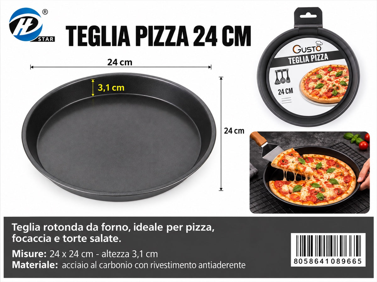 08966 Teglia Da Forno Rotondo 24Cm H3,1Cm