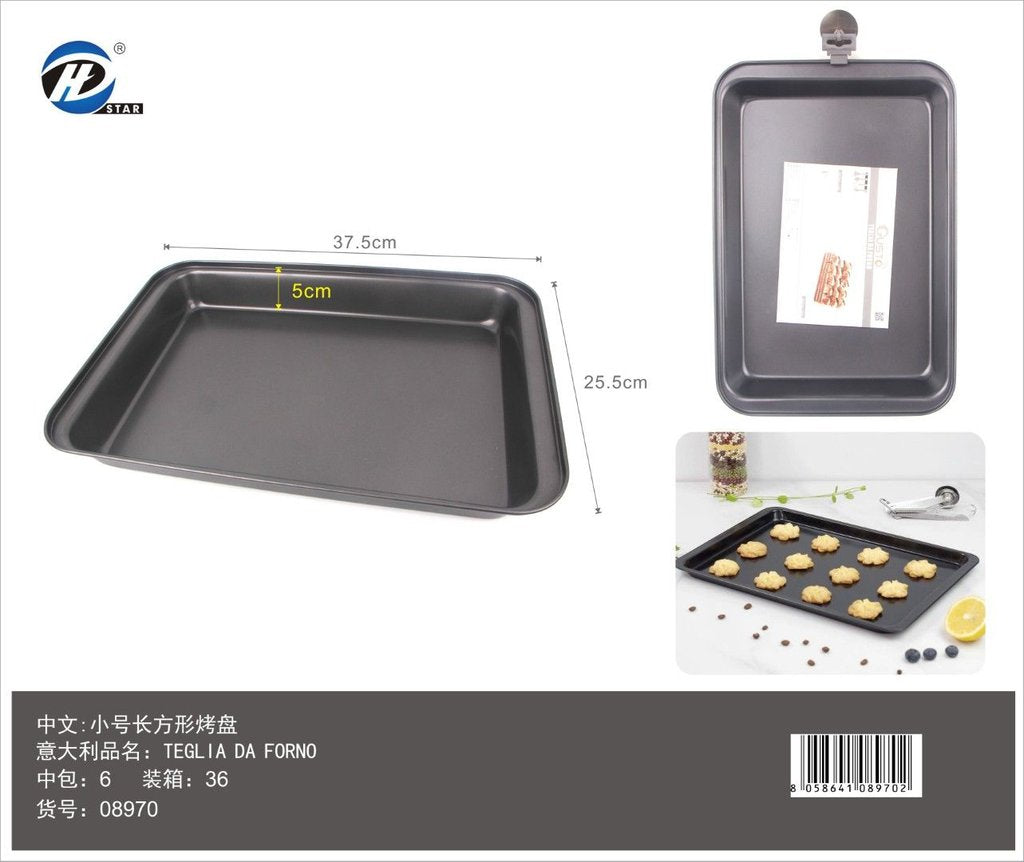 08970 Teglia Da Forno 37,5X25,5X5Cm