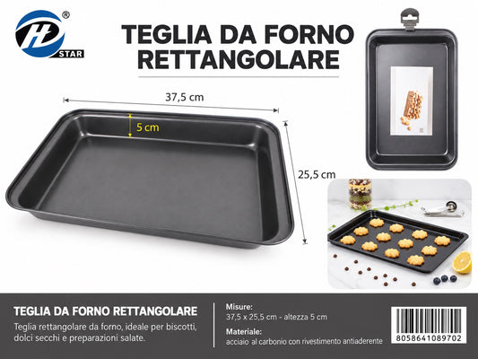 08970 Teglia Da Forno 37,5X25,5X5Cm