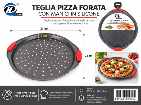 08976 Teglia Da Forno Con Fondo Forato Con Maniglie